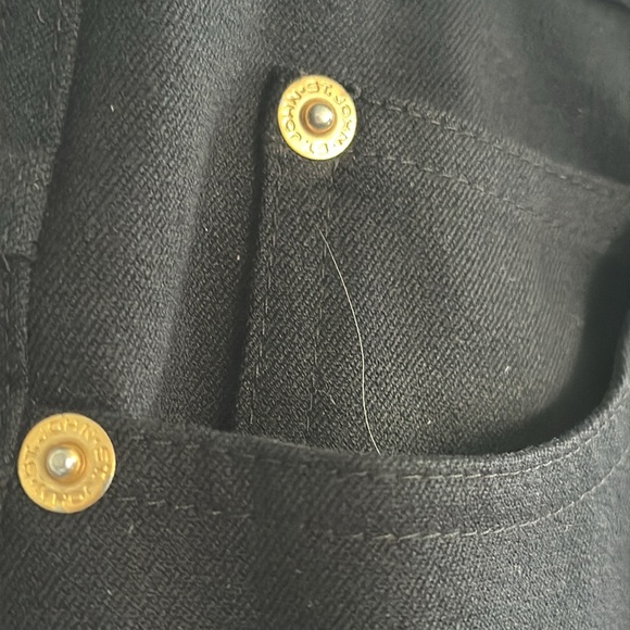 St. John by Marie Gray Navy Blue Essential Cotton Stretch Straight Leg Pants 4 - Picture 4 of 7